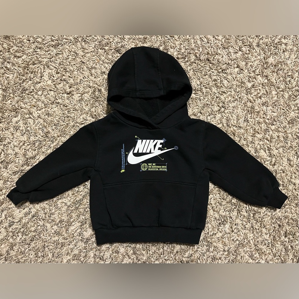 Nike Black Graphic Hoodie Toddler Boy 18 Months